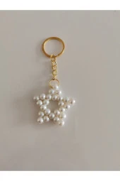 MİNİK ADIMLAR Cam İnci Yıldız Anahtarlık - 1