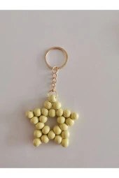 MİNİK ADIMLAR Ahşap Yıldız Anahtarlık - 1