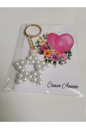 MİNİK ADIMLAR Minik Adımlar Anneler Günü Hediyeleri İnci Yıldız Anahtarlık 10 Adet thumbnail 3