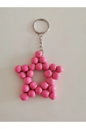 MİNİK ADIMLAR Ahşap Yıldız Anahtarlık - 1