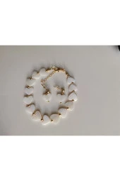 MİNİK ADIMLAR Sedef Kalp Küpe & Bileklik - 4