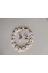 MİNİK ADIMLAR Sedef Kalp Küpe & Bileklik - 5