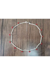 MİNİK ADIMLAR Minik Adımlar Kum Boncuk El Yapımı Üzüm Kolye - 1