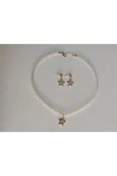 MİNİK ADIMLAR Kristal Kolye & Yıldız Küpe - 1