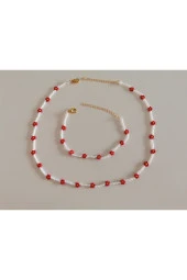 MİNİK ADIMLAR Kum Boncuk Papatya Kolye & Bileklik - 1