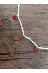 MİNİK ADIMLAR Minik Adımlar Kum Boncuk El Yapımı Üzüm Kolye - 3