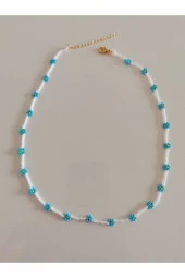 MİNİK ADIMLAR Kum Boncuk Papatya Kolye - 1