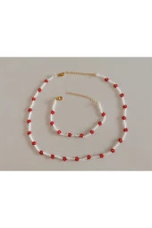 MİNİK ADIMLAR Kum Boncuk Papatya Kolye & Bileklik - 2