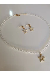 MİNİK ADIMLAR Kristal Kolye & Yıldız Küpe - 4