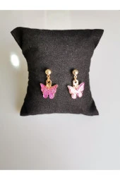 MİNİK ADIMLAR Kelebek Top Küpe - 1