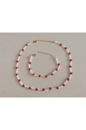 MİNİK ADIMLAR Kum Boncuk Papatya Kolye & Bileklik - 3