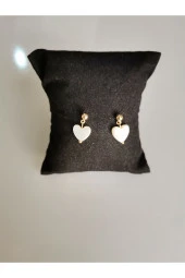 MİNİK ADIMLAR Sedef Kalp Top Küpe - 2