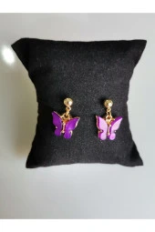 MİNİK ADIMLAR Kelebek Top Küpe - 3