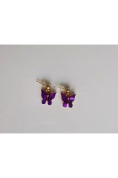 MİNİK ADIMLAR Kelebek Top Küpe - 4