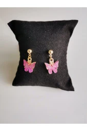 MİNİK ADIMLAR Kelebek Top Küpe - 5