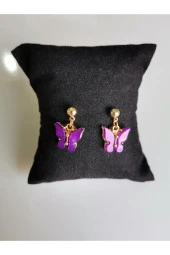 MİNİK ADIMLAR Kelebek Top Küpe - 5