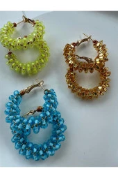 MİNİK ADIMLAR Minik Adımlar Boncuk Halka Küpe - 3