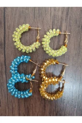 MİNİK ADIMLAR Minik Adımlar Boncuk Halka Küpe - 5