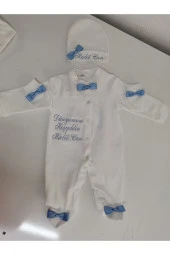 MİNİK ADIMLAR İsme Özel Nakışlı Tulum - 4