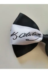 MİNİK ADIMLAR 2 Adet 29 Ekim 10 Kasım ATATÜRK Ve İMZASI Baskılı Özel Tasarım Klips Toka - 2