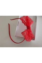 MİNİK ADIMLAR Kırmızı Güpürlü Lohusa Tacı - 1