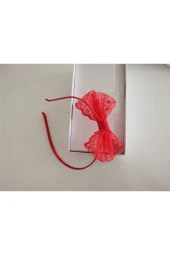 MİNİK ADIMLAR Kırmızı Güpürlü Lohusa Tacı - 2