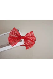 MİNİK ADIMLAR Kırmızı Güpürlü Lohusa Tacı - 4