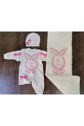 MİNİK ADIMLAR İsme Özel Nakışlı Battaniye Ve Tulum - 1