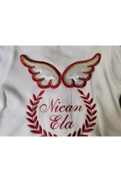 MİNİK ADIMLAR İsme Özel Nakışlı Tulum - 2