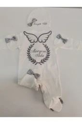 MİNİK ADIMLAR İsme Özel Nakışlı Tulum - 1