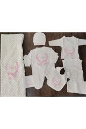 MİNİK ADIMLAR İsme Özel Nakışlı 10 ' lu Hastane Çıkışı - 1