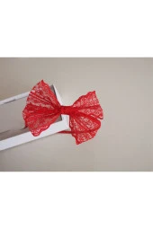 MİNİK ADIMLAR Kırmızı Güpürlü Lohusa Tacı - 6