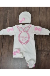 MİNİK ADIMLAR İsme Özel Melek Kanatlı Tulum Seti - 1