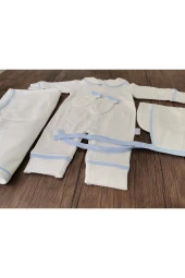 MİNİK ADIMLAR Minik Adımlar Biyeli Bebek Tulum Seti Ve Bebek Battaniyesi - 5