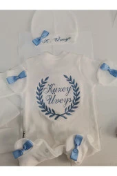 MİNİK ADIMLAR İsme Özel Nakışlı Tulum - 1