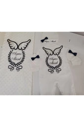 MİNİK ADIMLAR İsme Özel Nakışlı Battaniye Ve Tulum - 1