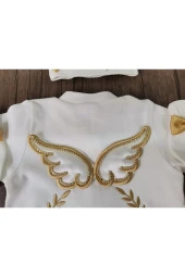 MİNİK ADIMLAR Isme Özel Melek Kantlı Tulum Seti - 5