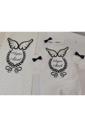 MİNİK ADIMLAR İsme Özel Nakışlı Battaniye Ve Tulum - 4