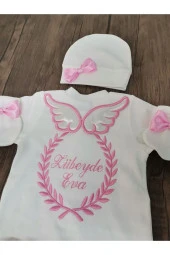 MİNİK ADIMLAR İsme Özel Melek Kanatlı Tulum Seti - 2