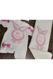 MİNİK ADIMLAR İsme Özel Nakışlı Battaniye Ve Tulum - 5