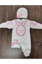 MİNİK ADIMLAR İsme Özel Melek Kanatlı Tulum Seti - 4