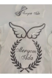 MİNİK ADIMLAR İsme Özel Nakışlı Tulum - 4