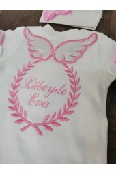 MİNİK ADIMLAR İsme Özel Melek Kanatlı Tulum Seti - 5