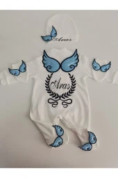 MİNİK ADIMLAR İsme Özel Nakışlı Tulum - 1