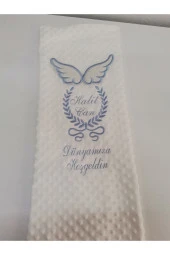 MİNİK ADIMLAR İsme Özel Nakışlı Battaniye - 1
