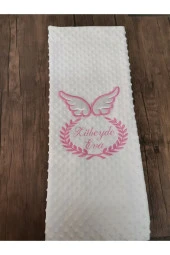 MİNİK ADIMLAR Isme Özel Melek Kanatlı Bebek Battaniyesi - 1