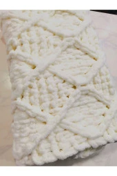 MİNİK ADIMLAR Minik Adımlar Alize Puffy El Örme Bebek Battaniye - 3