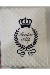 MİNİK ADIMLAR Isme Özel Melek Kantlı Bebek Battaniye - 1