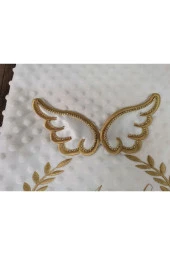 MİNİK ADIMLAR Isme Özel Melek Kantlı Bebek Battaniye - 2