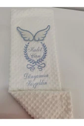 MİNİK ADIMLAR İsme Özel Nakışlı Battaniye - 4